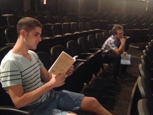 Andrew Schoenborn, assistant director and Christopher Petit, director during rehearsal