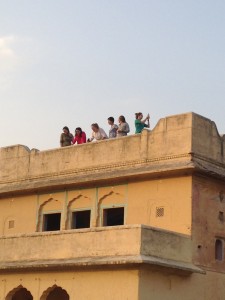 Students enjoying the view.