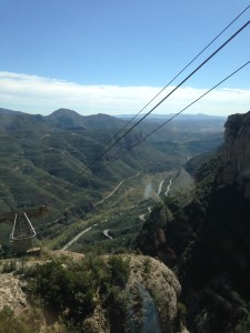 The view from the aeri tram up to Montserrat