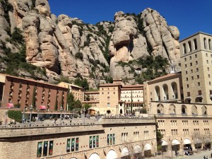 Montserrat: a monastery build into the mountainside
